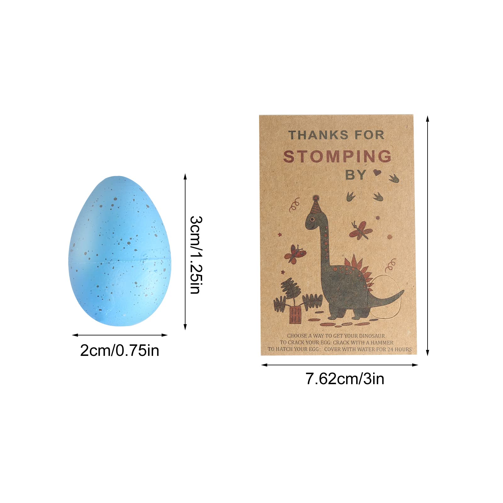 FASBET Dinosaur Hatching Eggs Party Favors – 24-Pack with Cards, Novelty Gifts for Kids