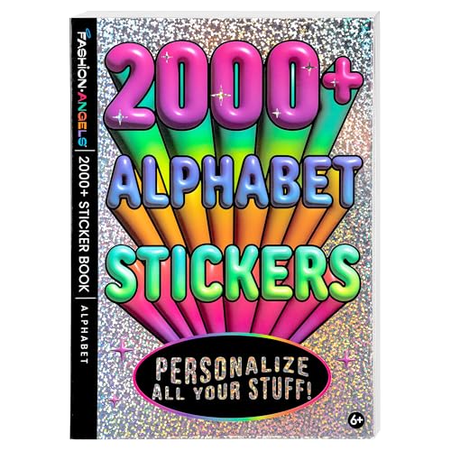 Fashion Angels 2,000+ Alphabet Sticker Book – 40 Sheets of Colorful Letter Stickers for Crafting, Scrapbooking, and Personalizing Notebooks