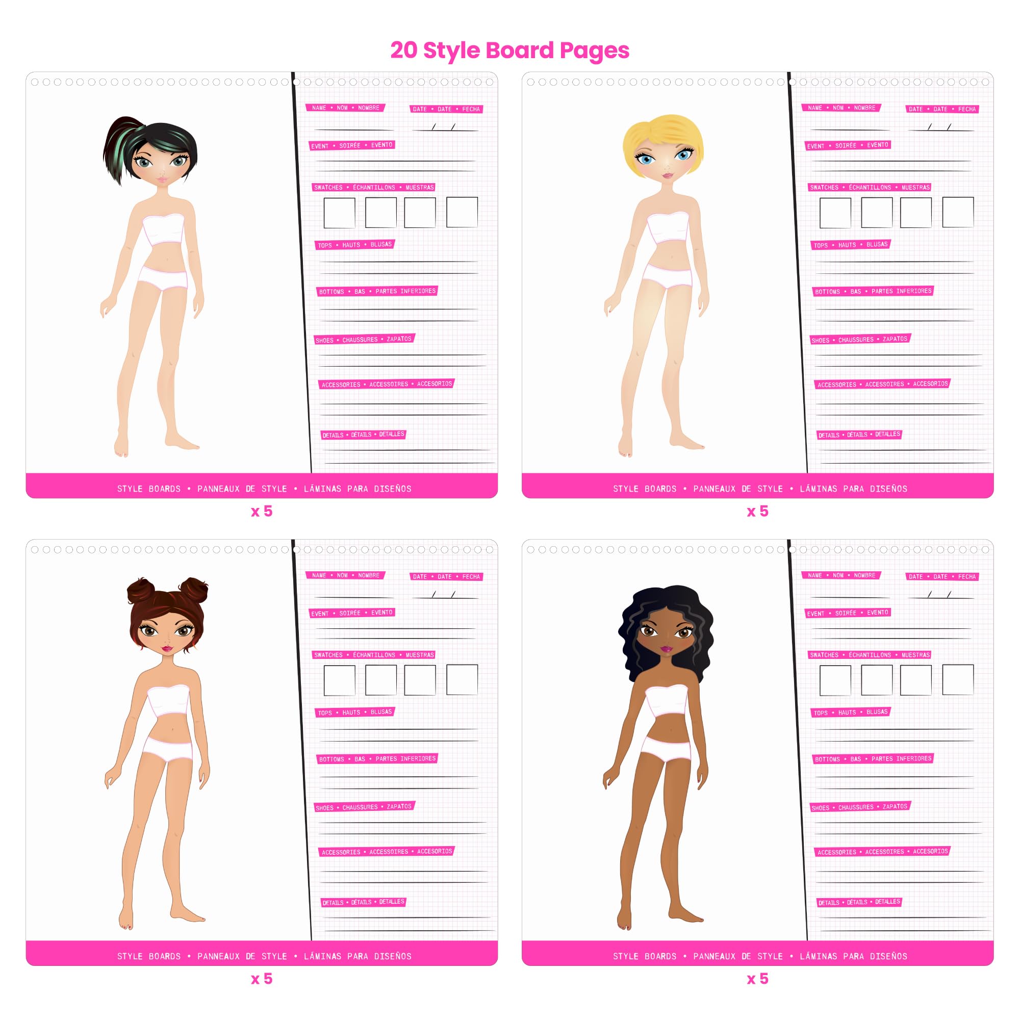 Fashion Angels Designer Kit for Girls – Fashion Sticker Book with 700+ Stickers, Ages 6+