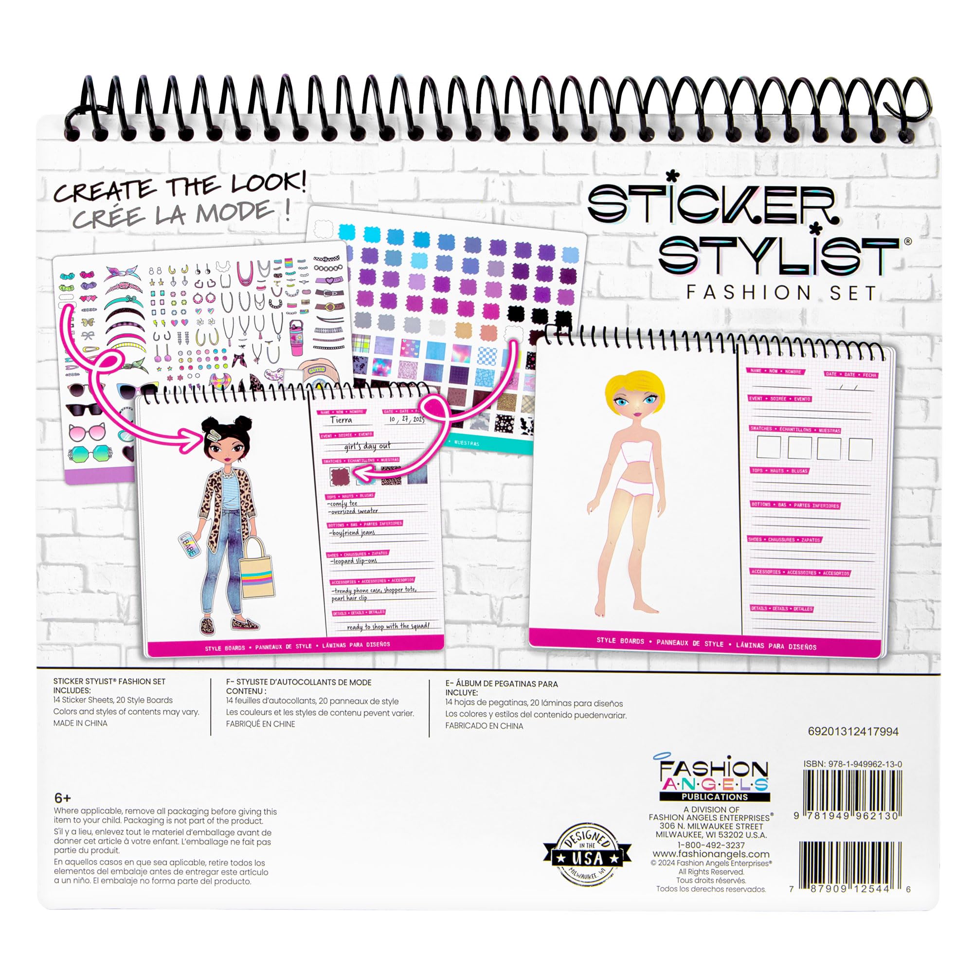 Fashion Angels Designer Kit for Girls – Fashion Sticker Book with 700+ Stickers, Ages 6+