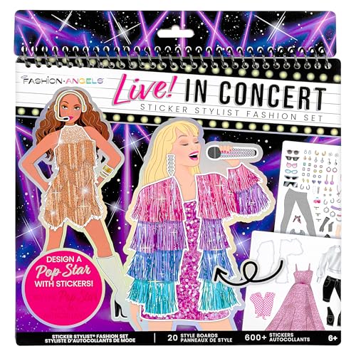 Fashion Angels Live! in Concert Sticker Stylist Set – 600+ Stickers for Creative Pop Star Outfits