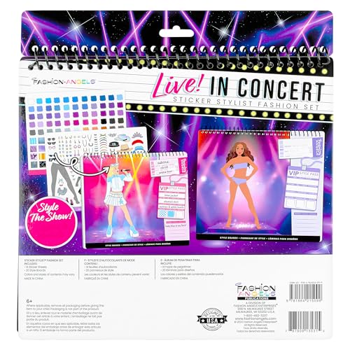 Fashion Angels Live! in Concert Sticker Stylist Set – 600+ Stickers for Creative Pop Star Outfits