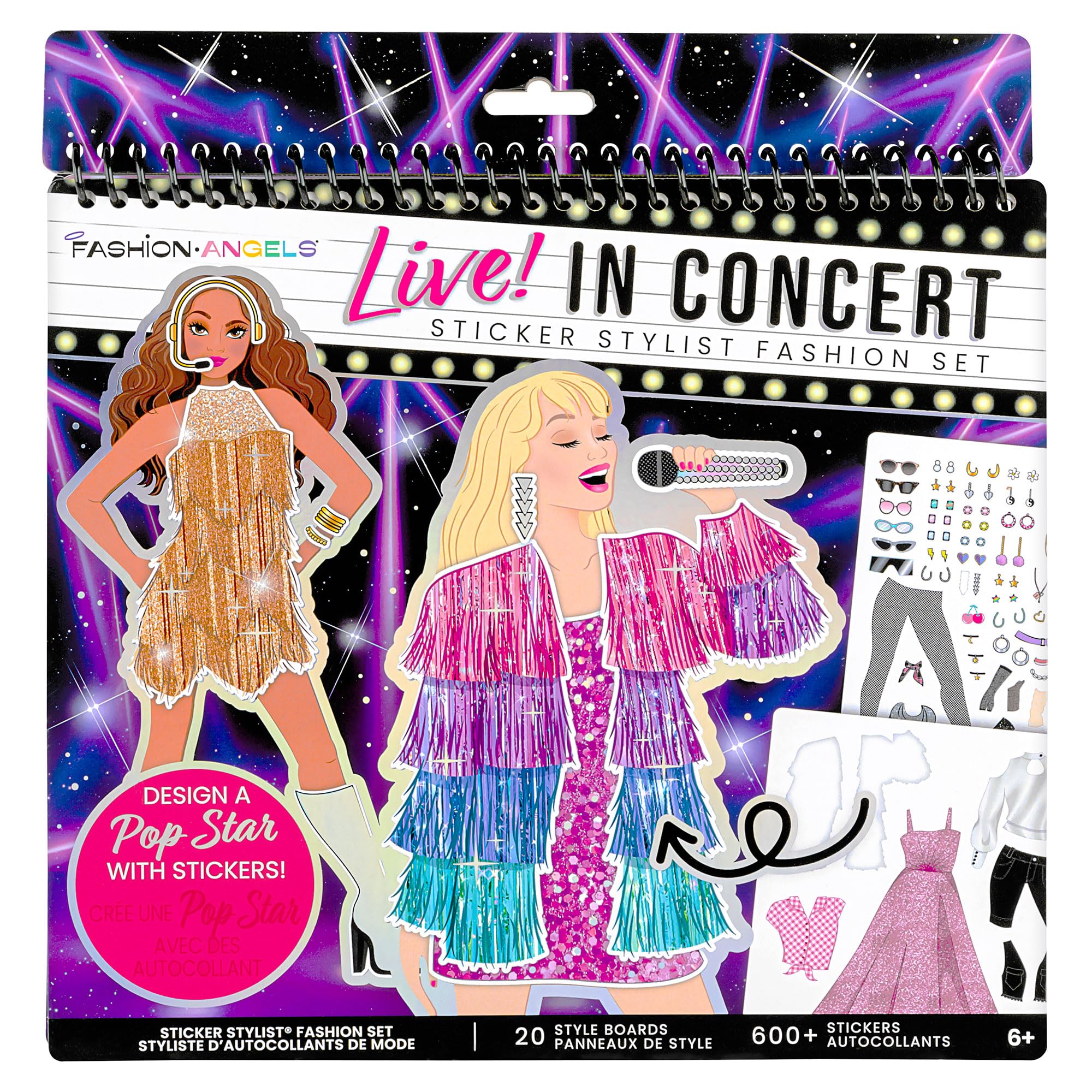 Fashion Angels Live! in Concert Sticker Stylist Set – 600+ Stickers for Creative Pop Star Outfits