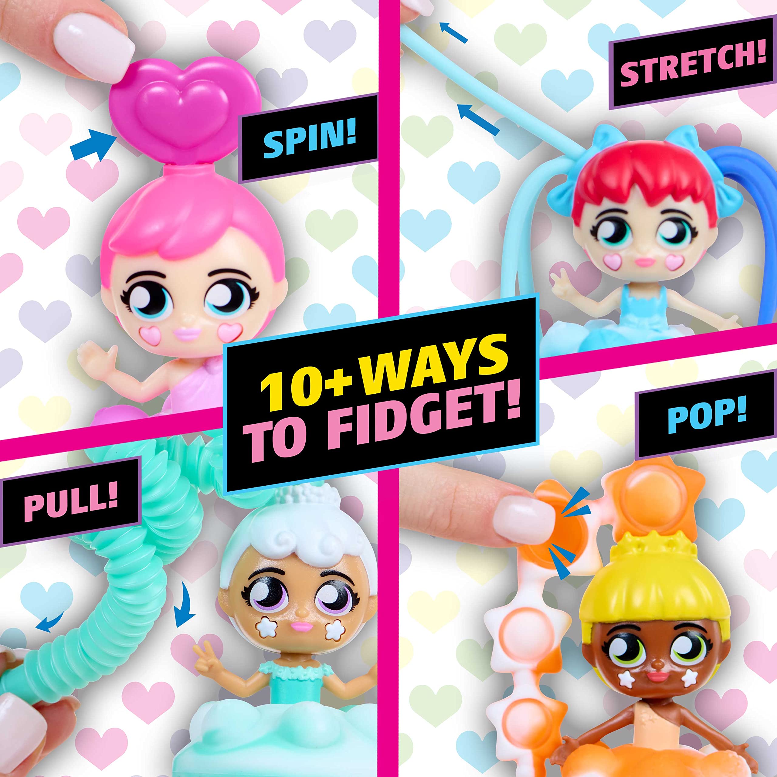 Fashion Fidgets Series 2 Doll – Sensory Toy with 10+ Fidget Features, Collectible Doll for Kids Age 5+