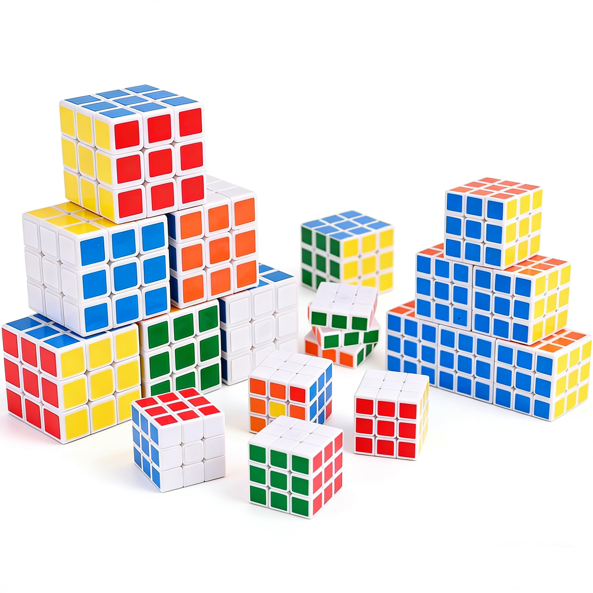 FAWWESA 12-Pack Mini Magic Cubes – 2.1-Inch Puzzle Party Favors for Kids, Classroom Rewards, and Stocking Stuffers