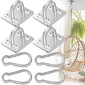 Feanron 4 Pack M6 Stainless Steel Heavy Duty Hammock Hanging Hooks - 880 lbs Capacity, Indoor/Outdoor