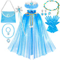 Fedio 12-Piece Princess Cape Set for Little Girls – Glitter Cape & Accessories, Ages 3-8
