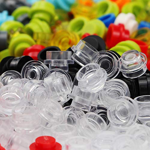 Feleph 1000-Piece Multicolored 1x1 Round Plates Building Blocks for Pixel Art and MOC Projects