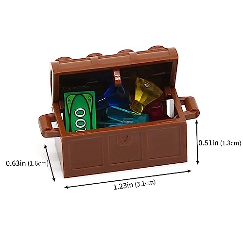 Feleph 174-Piece Pirate Treasure Chest Building Blocks Set, Gold Bars Coins Gems for Kids Ages 4+