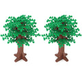 Feleph Large Trees Building Block Set - 2 Pack, 6.7 Inch Green Brick Compatible, Botanical Forest Accessory