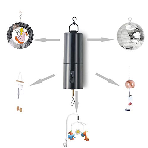 FENELY Wind Spinner Motor with Battery – Rotating Hanger for Kinetic Decor, Up to 4 lbs, ABS Plastic