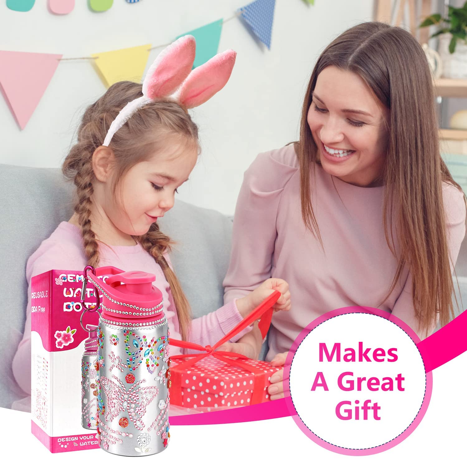 Fenreen Decorate Your Own Water Bottle Kit for Girls – DIY Arts and Crafts Gift