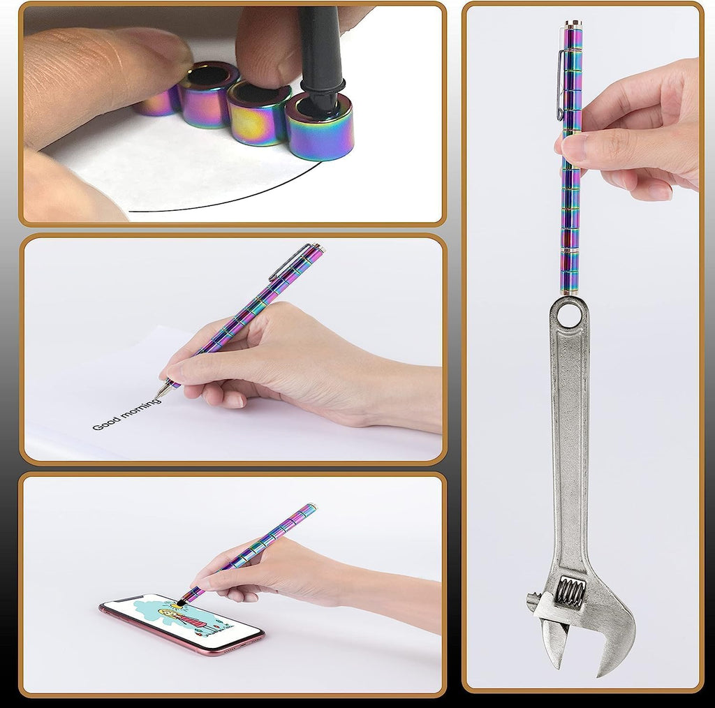 Ferbixo Magnetic Fidget Pen for Teens - Deformable Stress Relief Toy with 13 Rings & 12 Balls, Ages 8-15