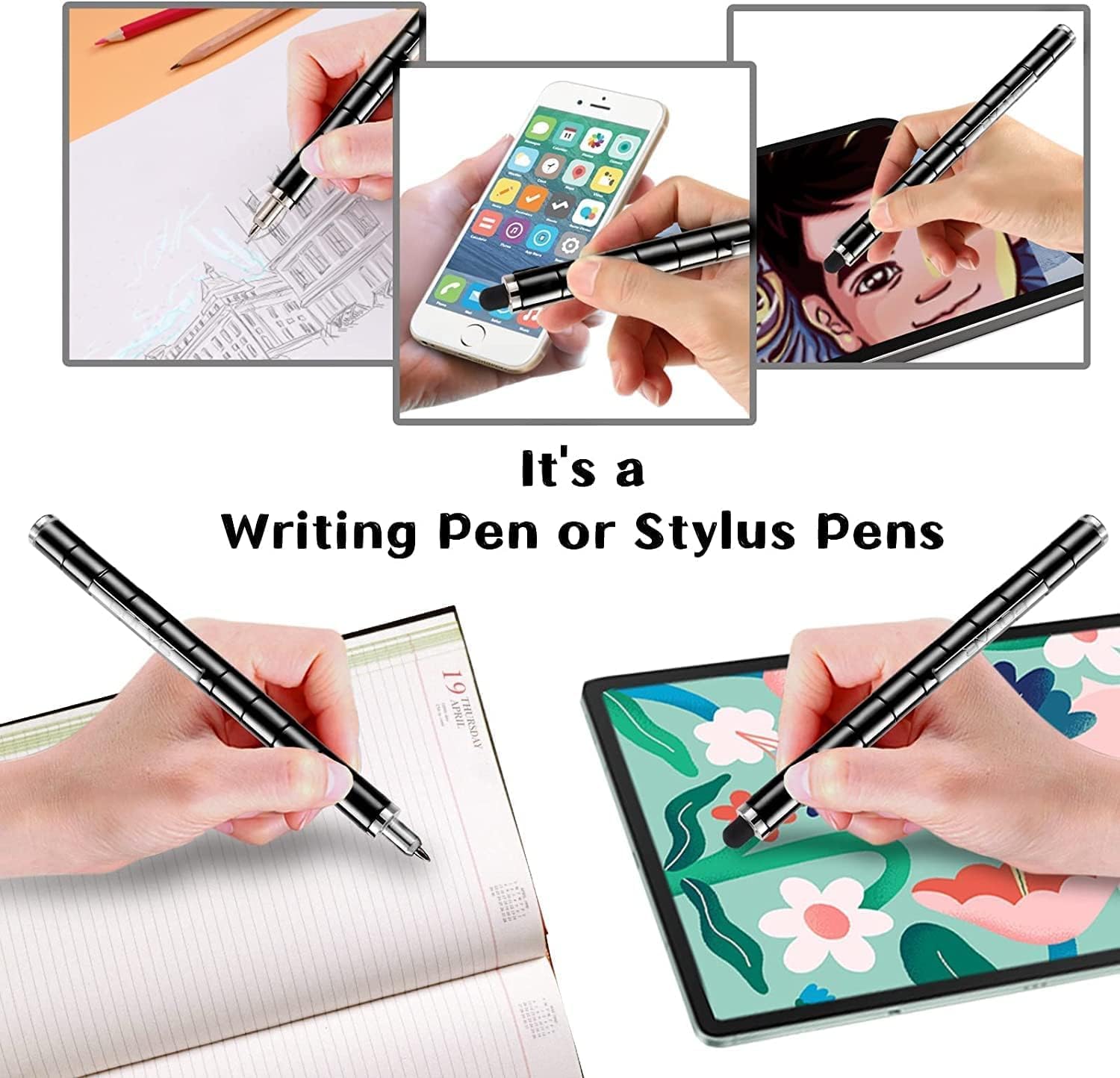 Ferbixo Magnetic Fidget Pen for Teens - Deformable Stress Relief Toy with 13 Rings & 12 Balls, Ages 8-15
