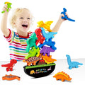 FFTROC Wooden Dinosaur Stacking Blocks – Balancing Toy for Toddlers 2-5 Years