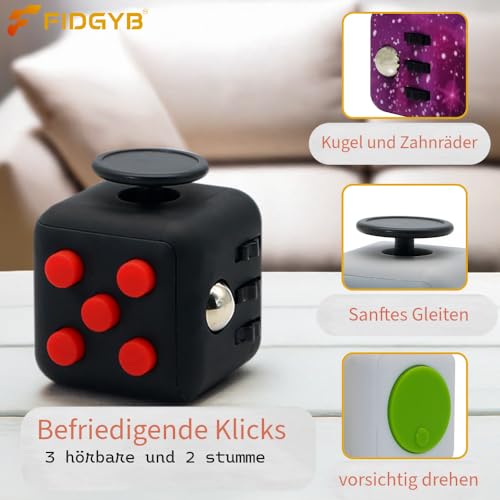 FIDGYB 2-Pack Cube Fidget Toy – Quiet Sensory Toy for Anxiety and Focus