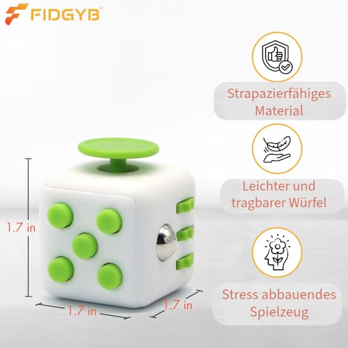 FIDGYB 2-Pack Cube Fidget Toy – Quiet Sensory Toy for Anxiety and Focus