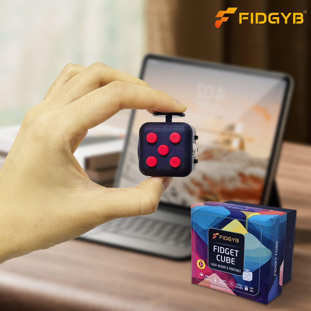 FIDGYB 2-Pack Cube Fidget Toy – Quiet Sensory Toy for Anxiety and Focus