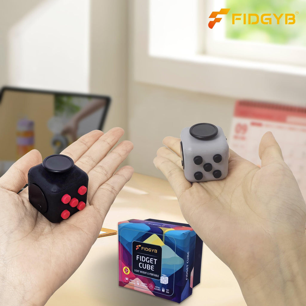 FIDGYB 2-Pack Cube Fidget Toy – Quiet Sensory Toy for Anxiety and Focus