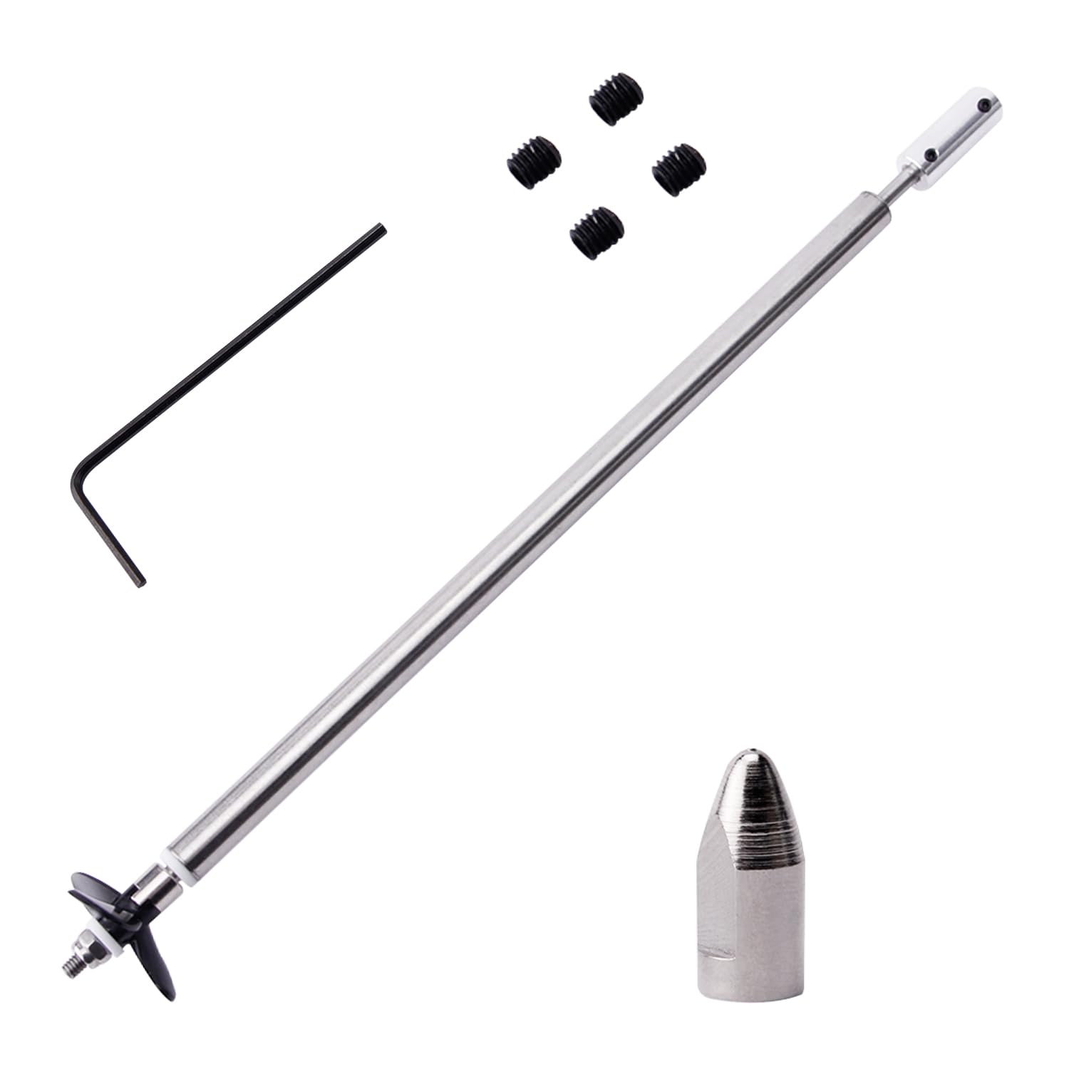 Fielect RC Boat Drive Shaft Assembly 20cm Shaft, 15cm Sleeve, 36mm Propeller for 3mm Motor Shaft