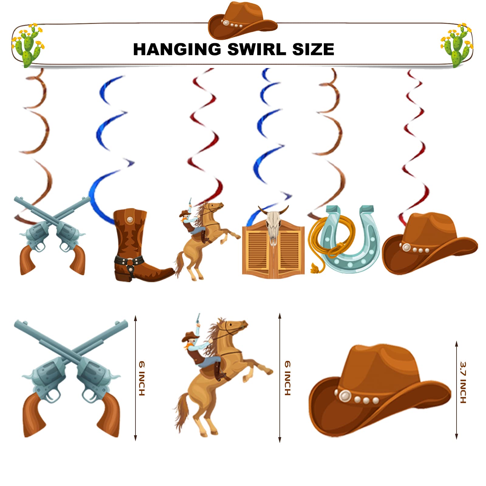 Fiesec My First Rodeo Boy's 1st Birthday Decorations Kit – 99 Pieces Cowboy Party Set with Balloons, Banners, Cake Topper