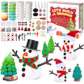 FIIOEOY 24-Pack Christmas Clay Kit: Build a Snowman & Decorate a Tree - Air Dry Clay Craft Set for Kids Ages 3+