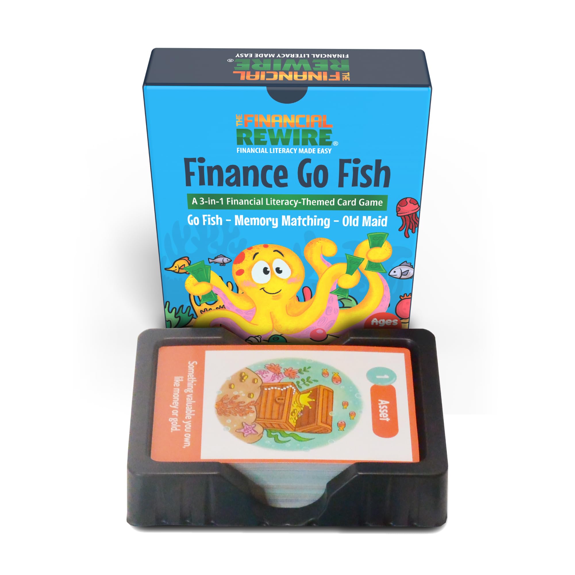 Finance Go Fish – 3-in-1 Financial Literacy Card Game for Kids Ages 5–12