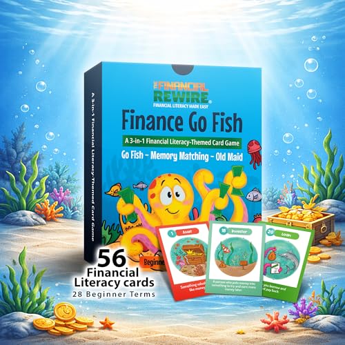 Finance Go Fish – 3-in-1 Financial Literacy Card Game for Kids Ages 5–12