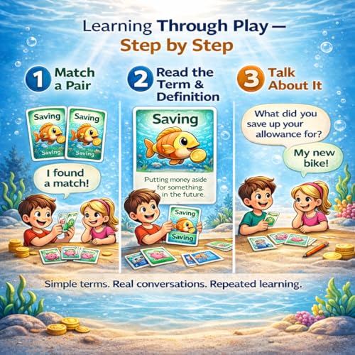 Finance Go Fish – 3-in-1 Financial Literacy Card Game for Kids Ages 5–12