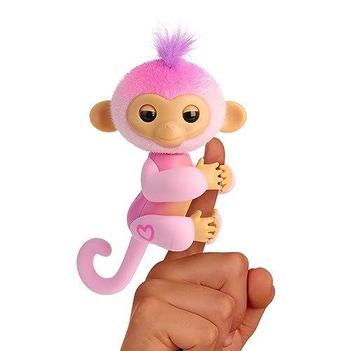 Fingerlings Harmony Interactive Baby Monkey – Pink, 70+ Sounds, Touch Sensors, Soft Fur