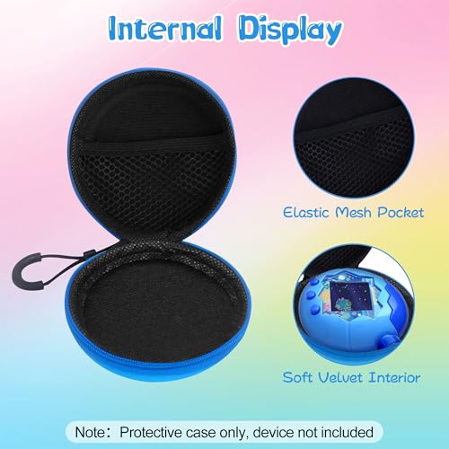 FIOPAZ Blue Hard EVA Carrying Case for Tamagotchi Paradise & NANO-MALS with Lanyard