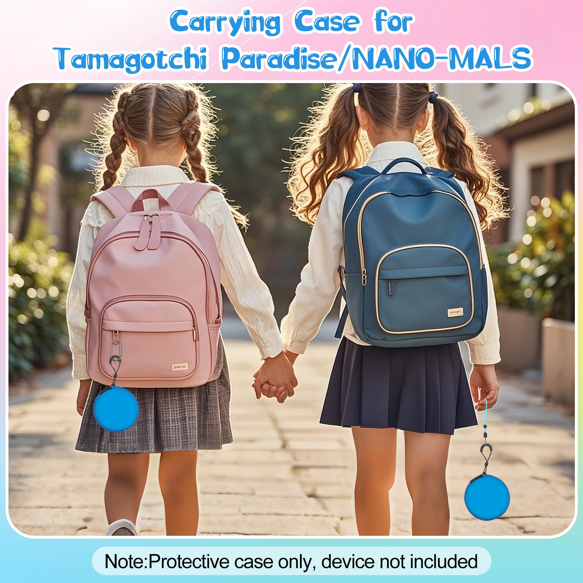 FIOPAZ Blue Hard EVA Carrying Case for Tamagotchi Paradise & NANO-MALS with Lanyard