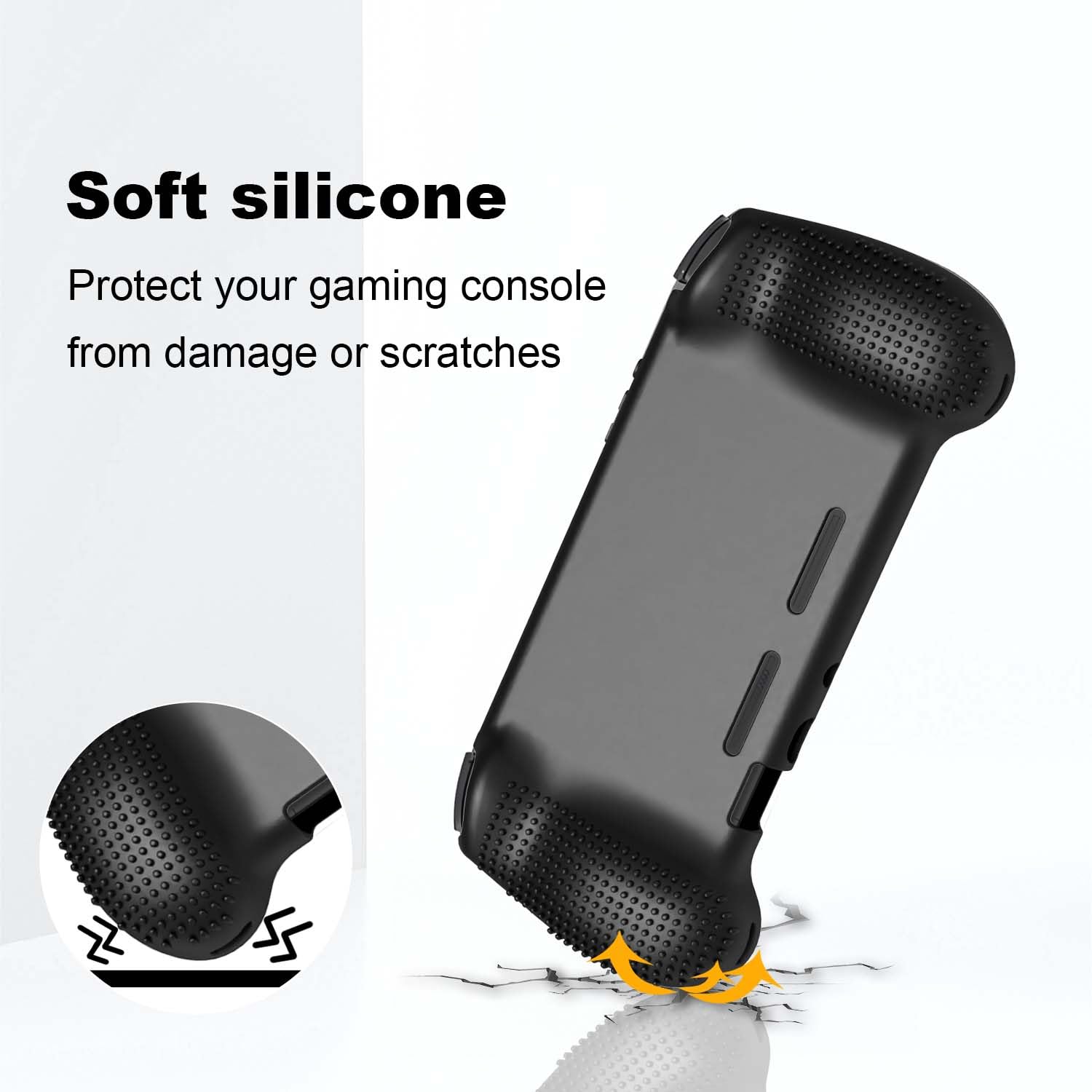 FIOPAZ Silicone Case for Anbernic RG556 – Soft, Washable Protective Cover with Anti-Slip Back and Lanyard
