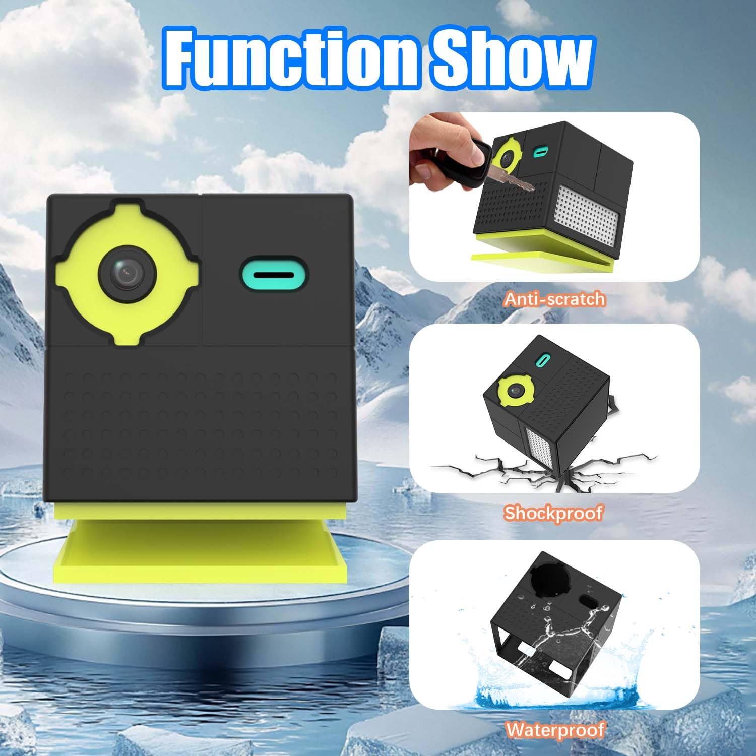 FIOPAZ Silicone Protective Case for Nex Playground Game System – Soft, Dustproof, Drop Resistant (Black)