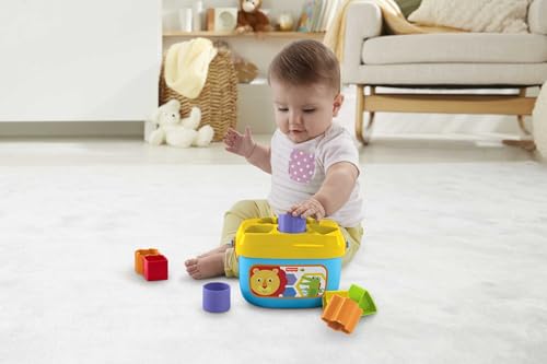 Fisher-Price Baby's First Blocks: 10 Shape Sorting & Stacking Toy for Infants 6+ Months
