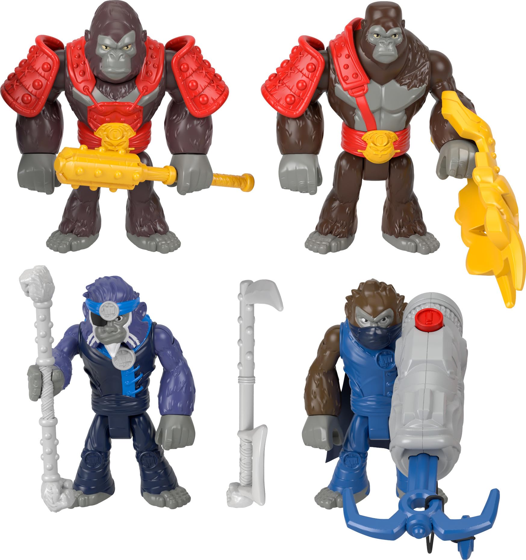 Fisher-Price Imaginext Boss Level Army Pack – 9-Piece Monkey & Gorilla Battle Set