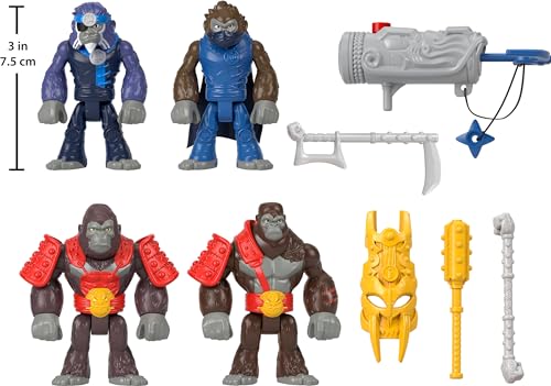 Fisher-Price Imaginext Boss Level Army Pack – 9-Piece Monkey & Gorilla Battle Set