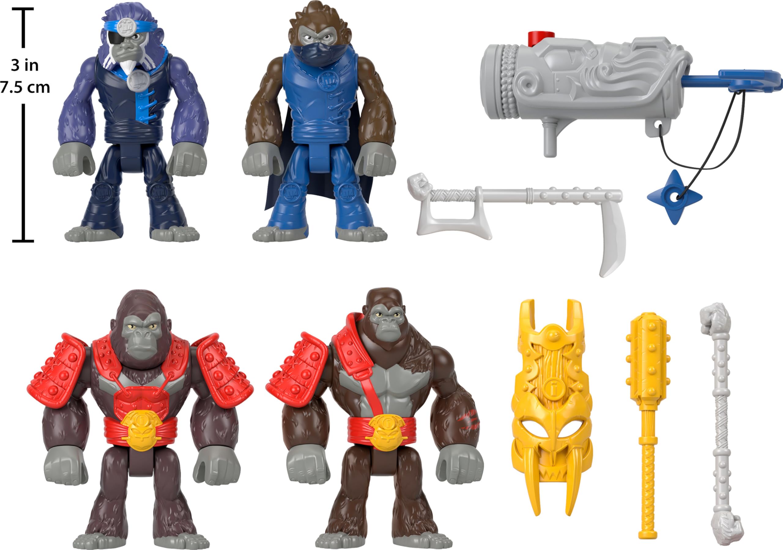 Fisher-Price Imaginext Boss Level Army Pack – 9-Piece Monkey & Gorilla Battle Set