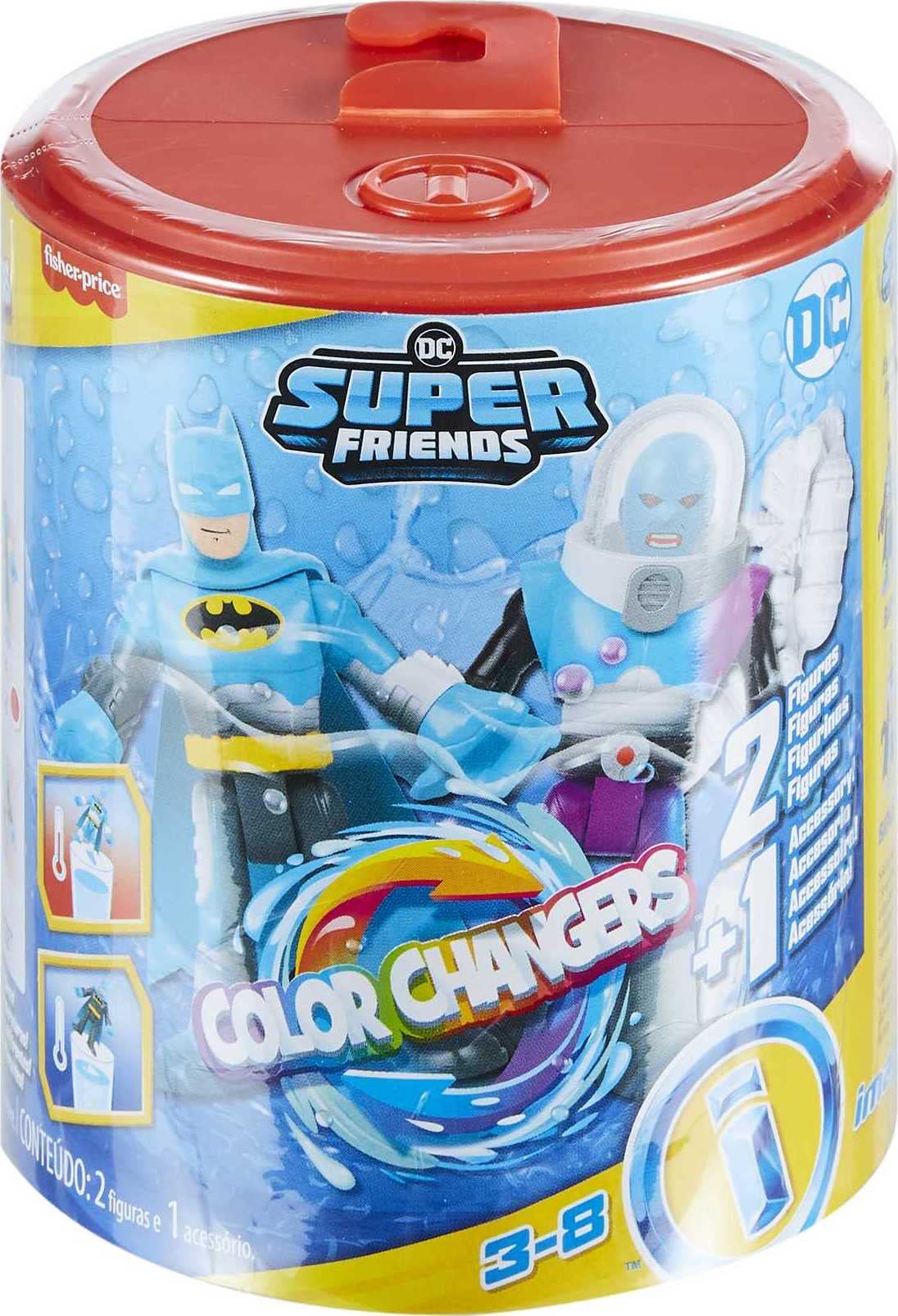 Fisher-Price Imaginext DC Super Friends Batman & Mr. Freeze Color Changers Toy Figures Set for Kids Ages 3-8