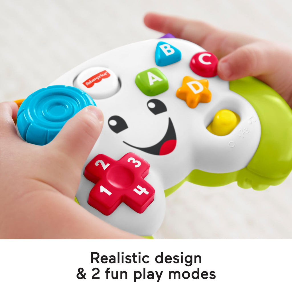 Fisher-Price Laugh & Learn Game Controller: Green Musical Pretend Play Toy for Babies 6+ Months