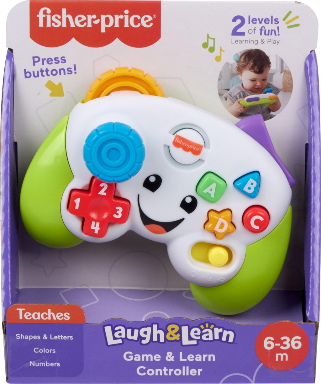 Fisher-Price Laugh & Learn Game Controller: Green Musical Pretend Play Toy for Babies 6+ Months