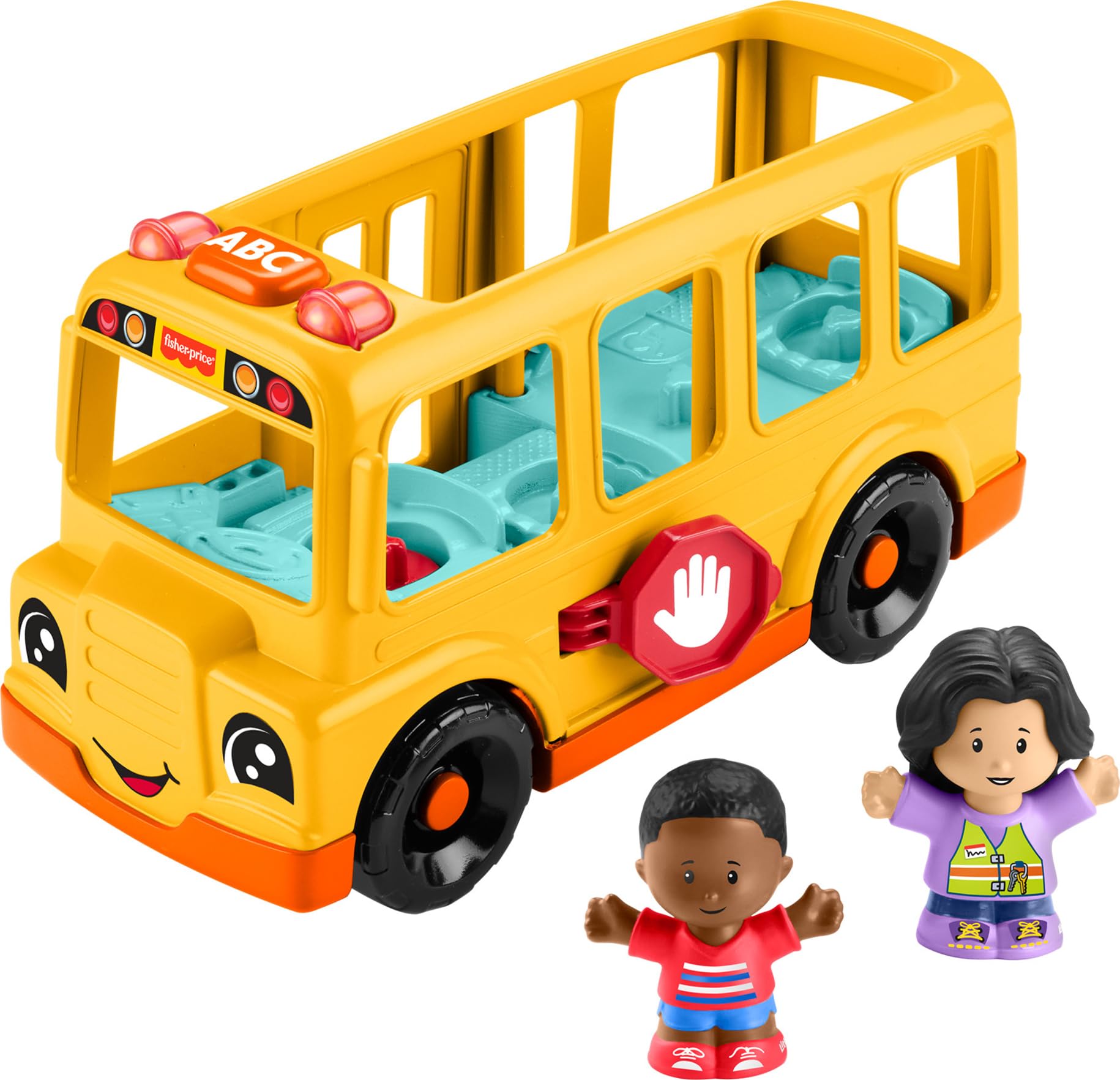 Fisher-Price Little People School Bus with Lights, Music, and 2 Figures for Ages 1-5