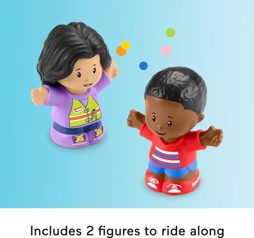 Fisher-Price Little People School Bus with Lights, Music, and 2 Figures for Ages 1-5