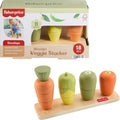 Fisher-Price Wood Toddler Veggie Stacker – Tiny Garden Sorting Toy for Ages 18+ Months (Amazon Exclusive)
