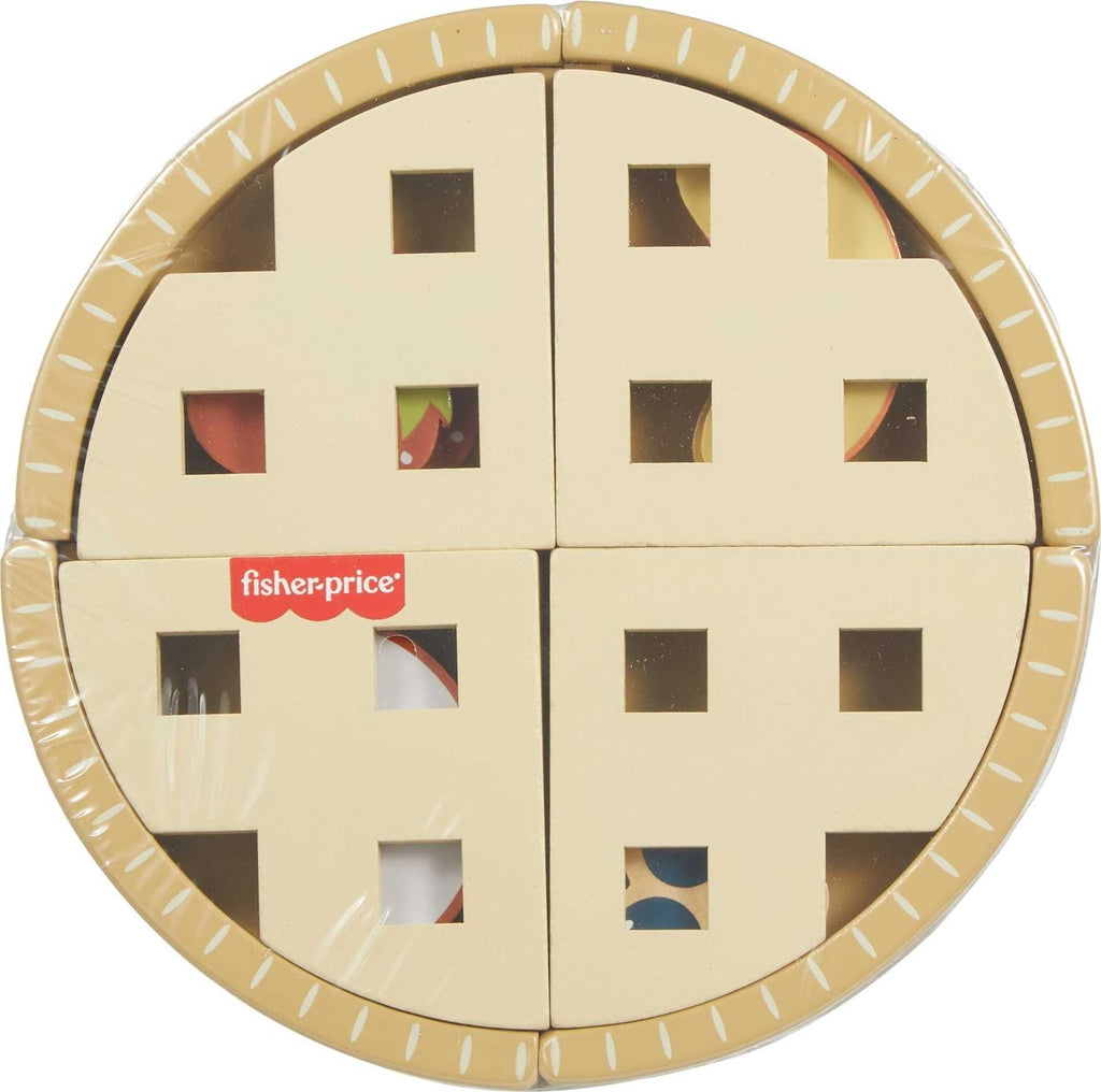 Fisher-Price Wooden Fruit Pie Pretend Play Set – 16-Piece FSC-Certified Wood Toy for Kids Ages 3+