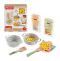 Fisher-Price Wooden Pots & Pasta Chef Set - 31 Pieces of Pretend Play Food & Kitchen Toys for Kids 3+