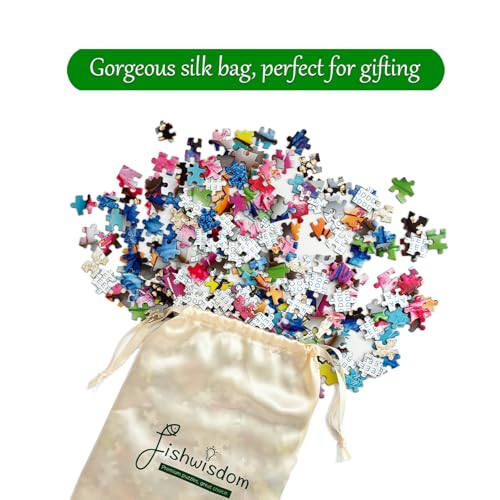 Fishwisdom 500-Piece Donut Cupcake Jigsaw Puzzle – 20.5x15 inch, Eco-Friendly, with Poster & Bag
