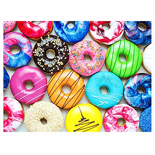 Fishwisdom 500-Piece Donut Cupcake Jigsaw Puzzle – 20.5x15 inch, Eco-Friendly, with Poster & Bag