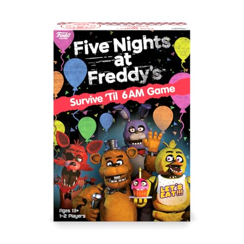 Five Nights at Freddy's Survive 'Til 6AM Board Game – 1-2 Players, Ages 13+