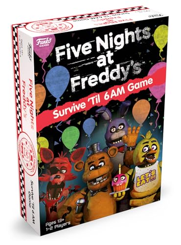 Five Nights at Freddy's Survive 'Til 6AM Board Game – 1-2 Players, Ages 13+